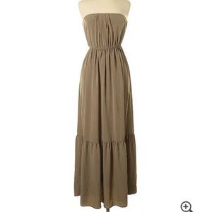 beautiful club monaco khaki strapless dress 00
